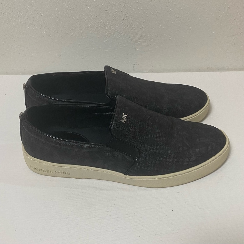 Michael Kors Keaton Signature Slip On Black Sneaker/Loafer Sz 9.5. - Picture 5 of 13